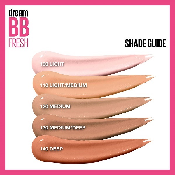 Maybelline Dream Fresh Medium Coverage Dewy Bb Cream For All Skin Types, Light 100, 30M - Image 6