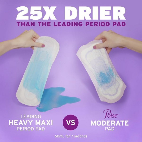 Poise Incontinence pads, Maximum Absorbency, Long, 42 Count (Pack of 2) - Image 4