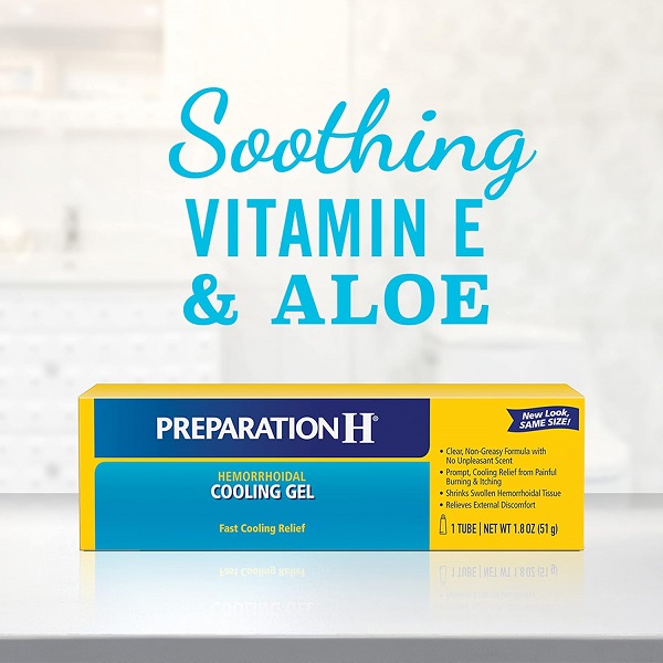 Preparation H Hemorrhoid Symptom Treatment Cooling Gel (1.8 Ounce tube), Fast Discomfort Relief with Vitamin E and Aloe - Image 2