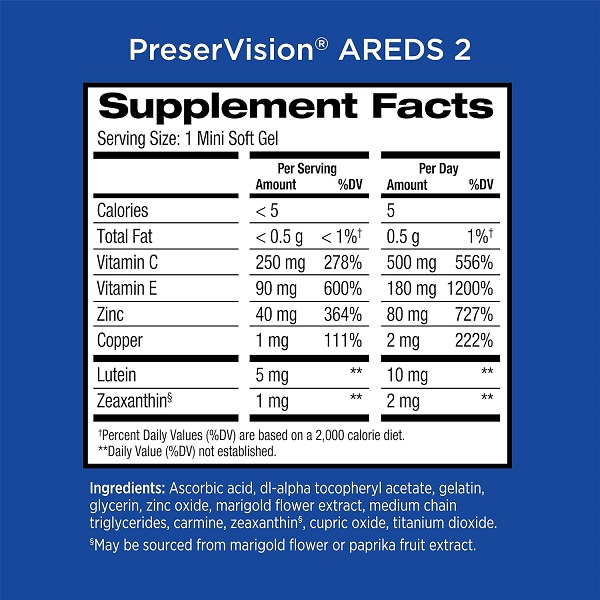 PreserVision Eye Vitamin and Mineral Supplement, Areds 2 Formula, 60 Count - Image 5