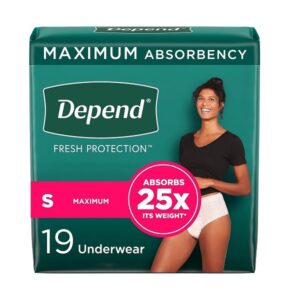 Depend Fit-Flex Incontinence Underwear for Women, Small size