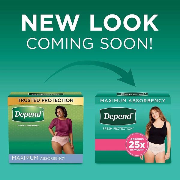 Small, 19: Depend Fit-Flex Incontinence Underwear For Women, Maximum Absorbency, S, Tan, 19 Count (Packaging May Vary) - Image 2