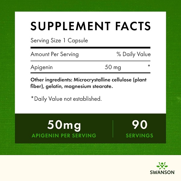 Swanson Ultra Apigenin Capsule (50 mg) -90 Capsules - Image 4