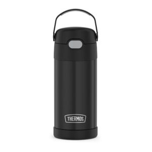 THERMOS FUNTAINER kids bottle in black – 12 oz insulated straw bottle