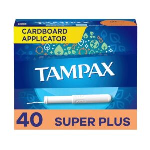 Tampax super plus absorbency tampons for heavy menstrual flow
