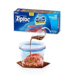 Ziploc Freezer Bags Gallon, 60. 0 Count