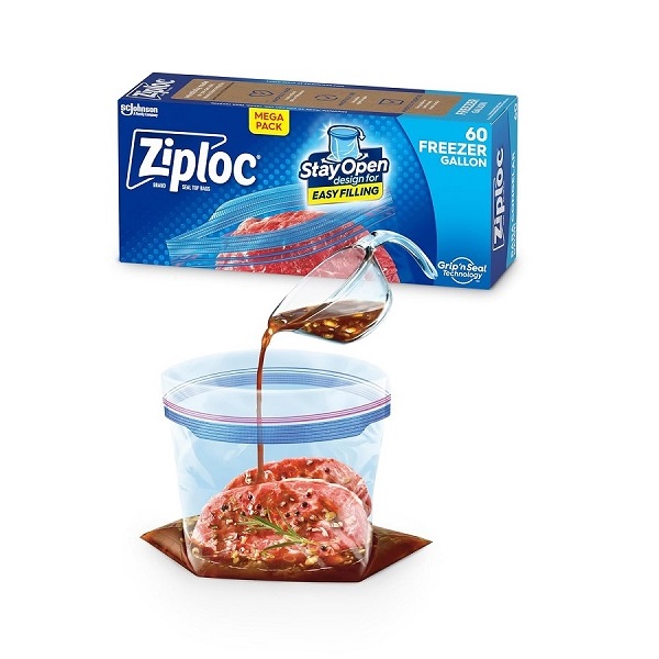 Ziploc Freezer Bags Gallon, 60. 0 Count