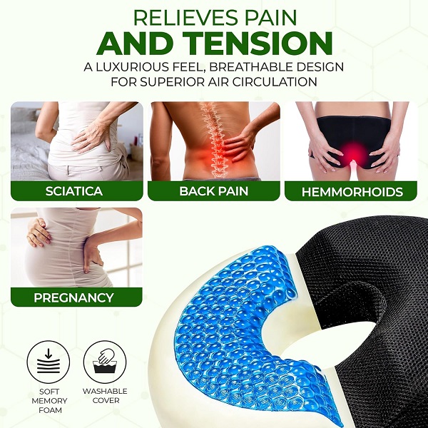Zoliva Contour Anti-Allergy Anti-Snoring Relief Orthopedic Support Memory Foam Cervical Pillow for Neck Pain Relief for Back, Stomach, Side Sleepers (White, 20 X 12 X 3.5 in) - Image 2