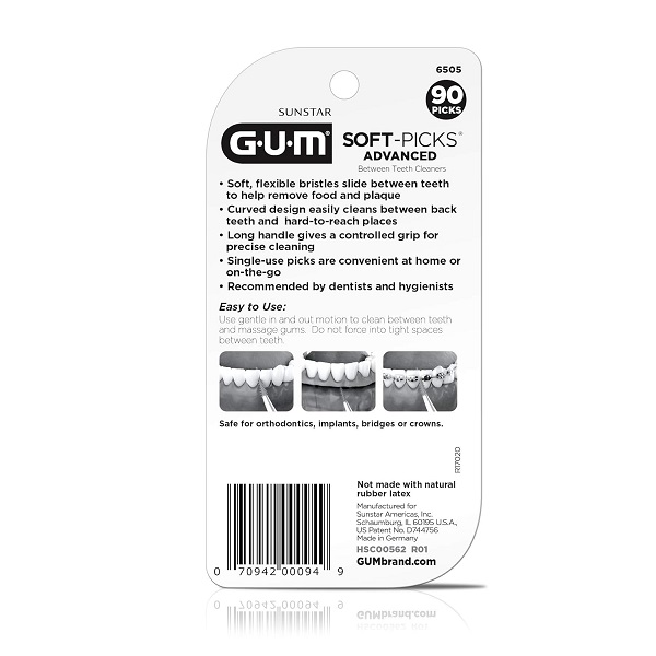 Gum soft picks advanced-count soft flexible bristles, 270 ct - Image 3