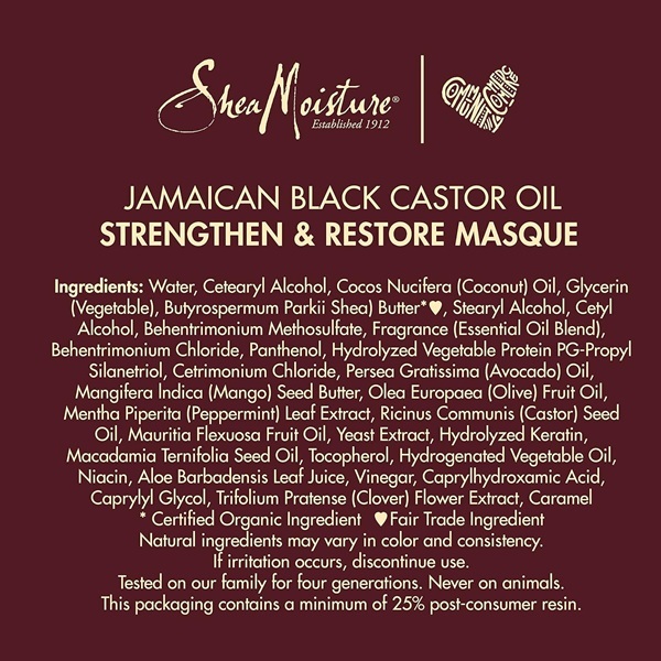 Shea Moisture Jamaican Black Castor Oil Strengthen And Restore Treatment Masque, 340 g - Image 12