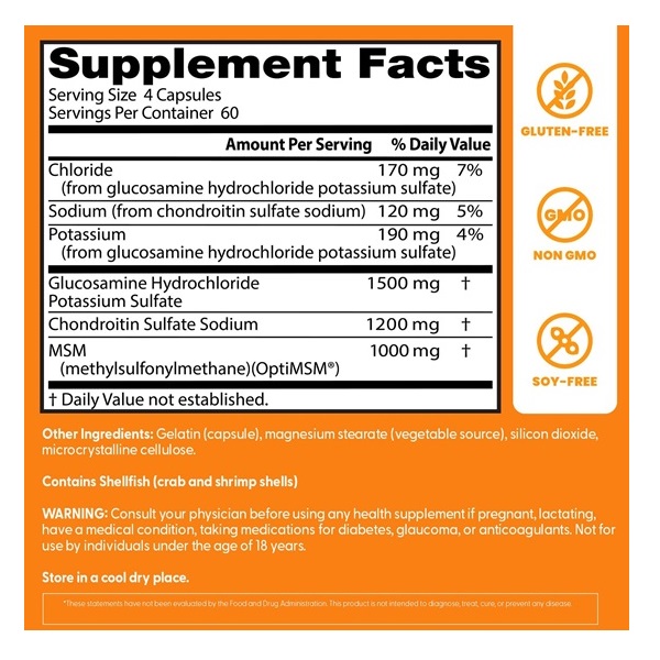 Doctor's Best, Glucosamine Chondroitin MSM, 240 Capsules - Image 4