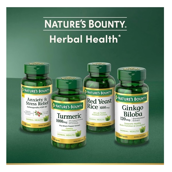 Nature's Bounty, Ginkgo Biloba, 60 mg, 200 Capsules - Image 4