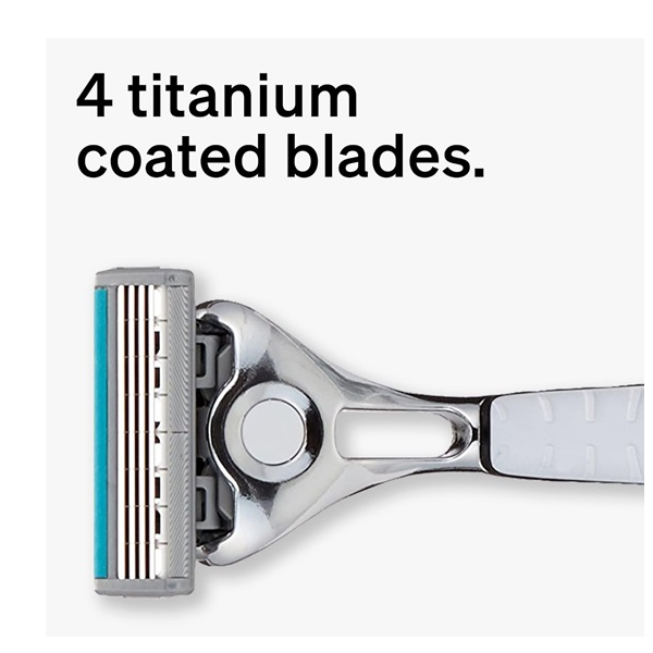 Schick Quattro Mens Titanium Razor Blade Refills For Men Value Pack, 6 Count - Image 3