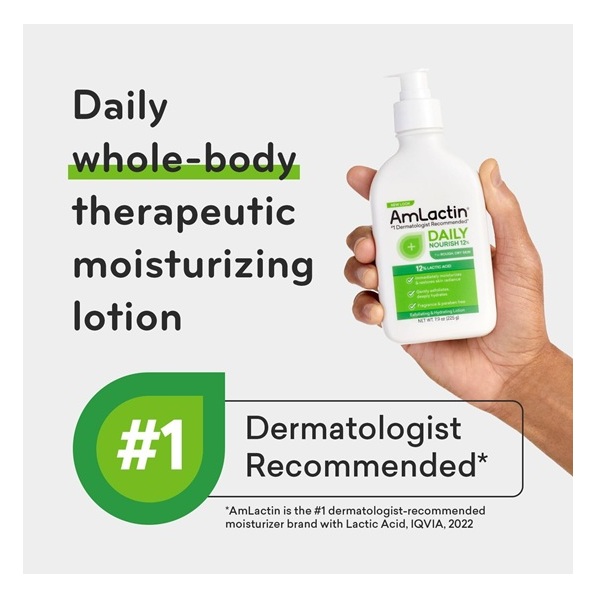 AmLactin Daily Moisturizing Body Lotion | Instantly Hydrates, Relieves Roughness | Powerful Alpha-Hydroxy Therapy Gently Exfoliates | Smooths Dry Skin | Twin Pack (2) 7.9 oz. Bottles - Image 2