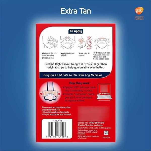 Breathe Right Extra Strength Nasal Strips, 72 Strips - Image 5