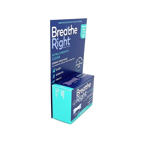Breathe Right Nasal Strips, Extra Clear For Sensitive Skin, 72 Clear Strips - Image 2