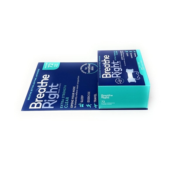 Breathe Right Nasal Strips, Extra Clear For Sensitive Skin, 72 Clear Strips - Image 5