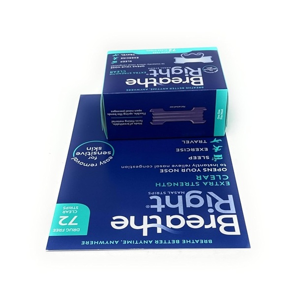 Breathe Right Nasal Strips, Extra Clear For Sensitive Skin, 72 Clear Strips - Image 6