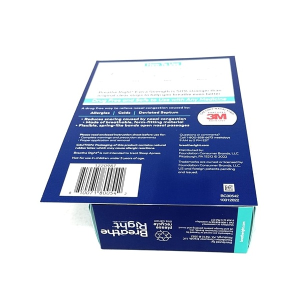 Breathe Right Nasal Strips, Extra Clear For Sensitive Skin, 72 Clear Strips - Image 8