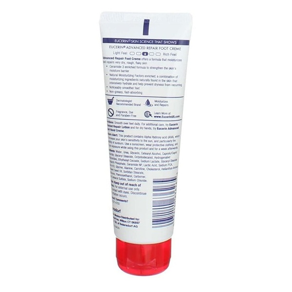 Eucerin Plus Intensive Repair Foot Creme - 3 Oz - Image 3