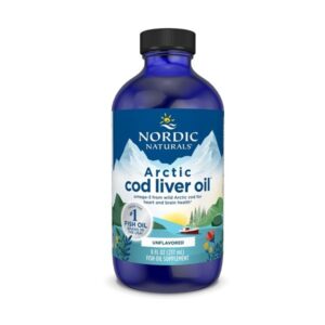 Nordic Naturals Arctic Cod Liver Oil|1060 Mg Omega 3 Fish Oil Epa & Dha Supplement|Omega 3 Cod Liver Oil Liquid For Heart,Brain Health|Flavour Orange Fish Oil 8 Fl Oz(237 Ml),48 Servings