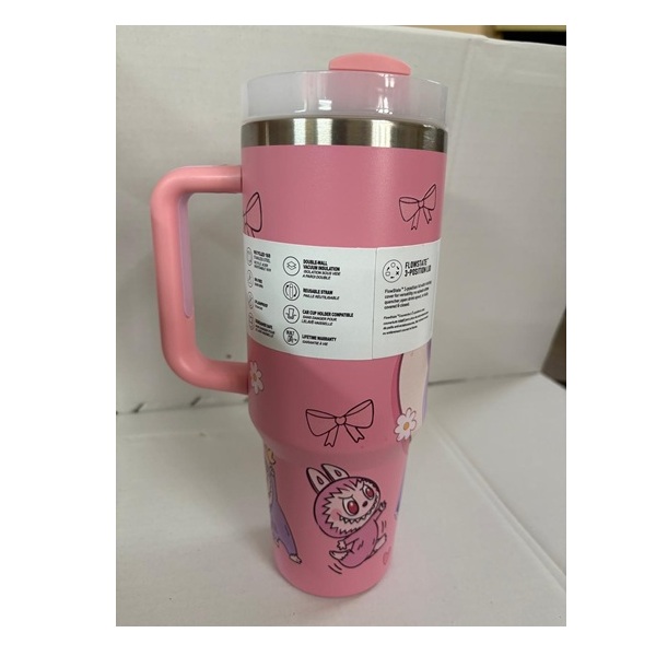 Pink Labubu 40 oz Stanley- with straw and new in box - Image 3