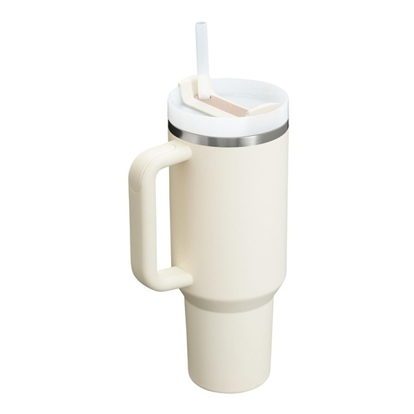 Stanley Quencher H2.0 Flowstate Stainless Steel Vacuum Insulated Tumbler With Lid And Straw For Water, Iced Tea Or Coffee, Smoothie And More, Cream 2.0, 40Oz, 40 Ml - Image 2