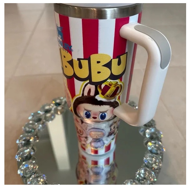 Stanley Striped Tumbler with Cute Character Design - Image 2