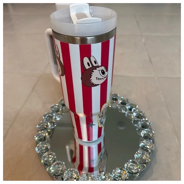 Stanley Striped Tumbler with Cute Character Design - Image 3