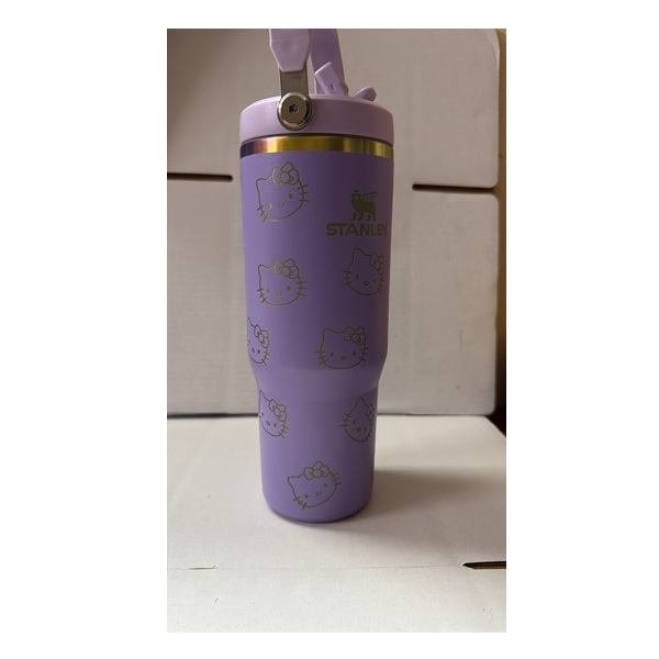 Stanley x Hello Kitty FlowState Quencher H2.0 Tumbler 30 oz Purple + Necklace - Image 2