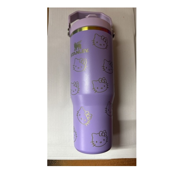 Stanley x Hello Kitty FlowState Quencher H2.0 Tumbler 30 oz Purple + Necklace - Image 3